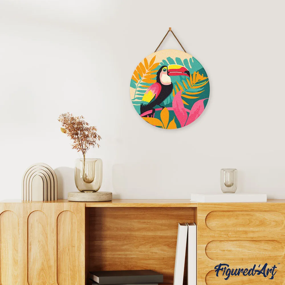Figured'Art Tropische Toekan diamond painting hout 30 cm
