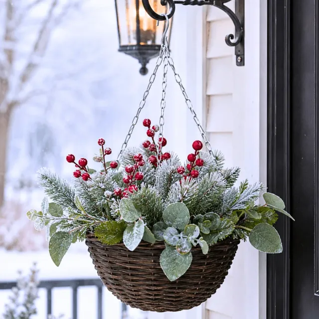 Craft Buddy Forever Flowerz hanging basket winter bloemstuk
