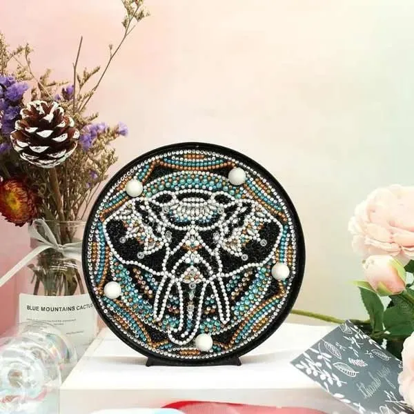 Figured'Art Diamond Painting Olifant LED-lamp 15 cm
