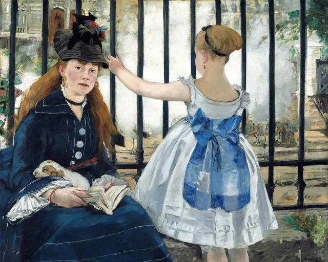 Figured'Art Het station Saint-Lazare Manet schilderen op nummer 40x50cm