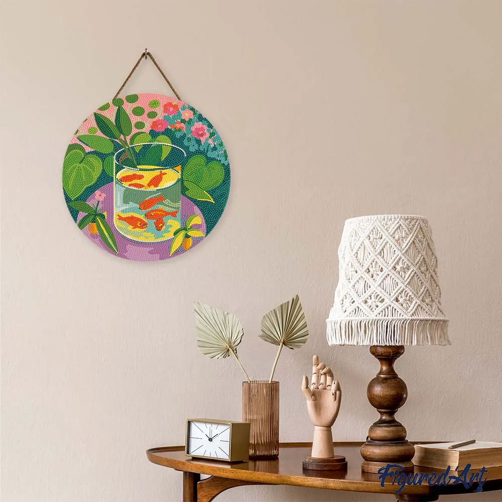 Figured'Art De goudvissen Matisse diamond painting 30 cm rond