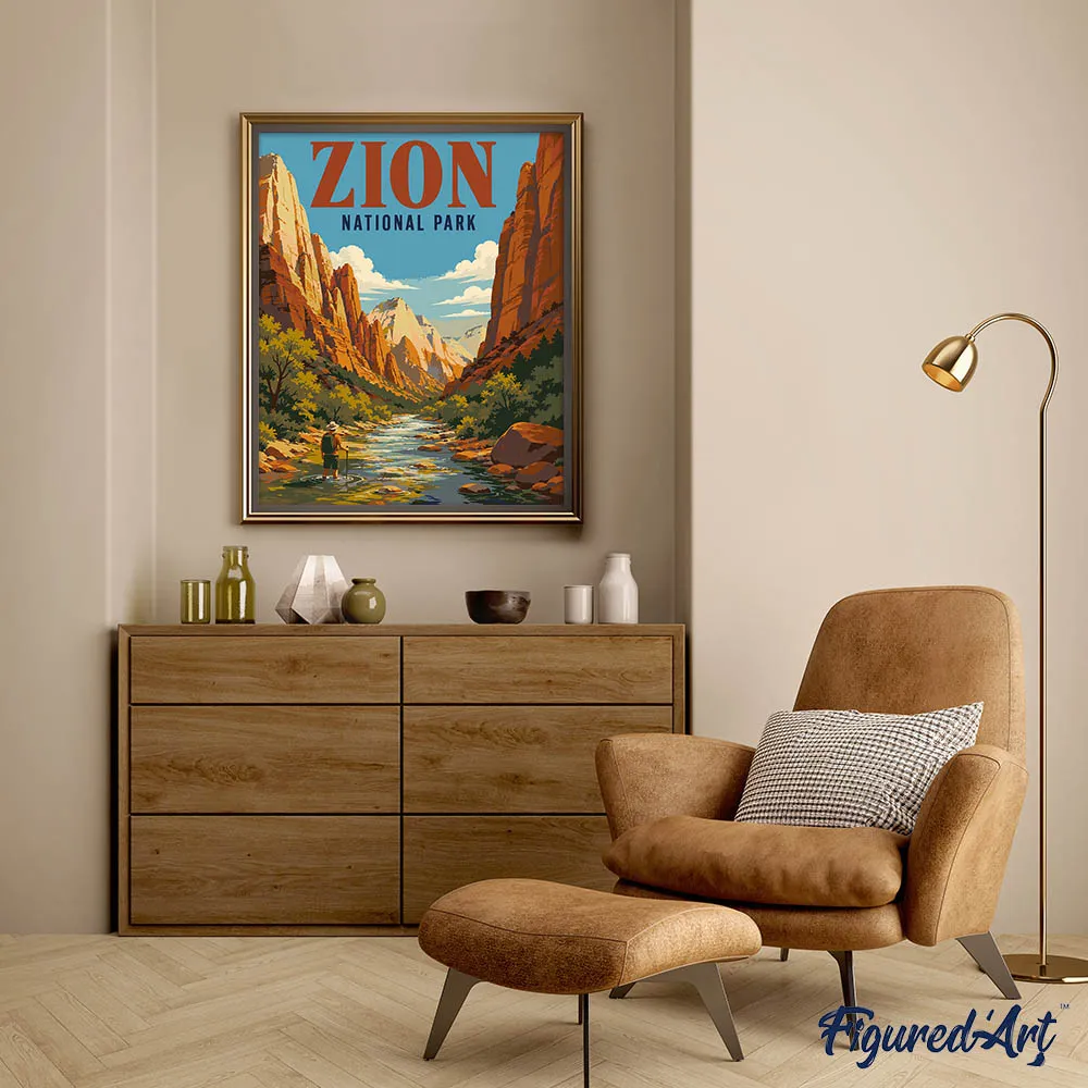 Figured'Art Zion National Park schilderen op nummer 40x50 USA