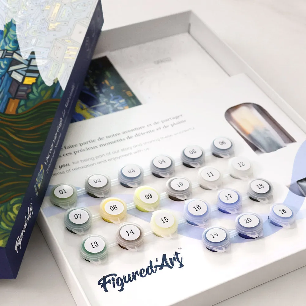 Figured'Art Sterrennacht Schilderen op Nummers Cadeauset van Gogh