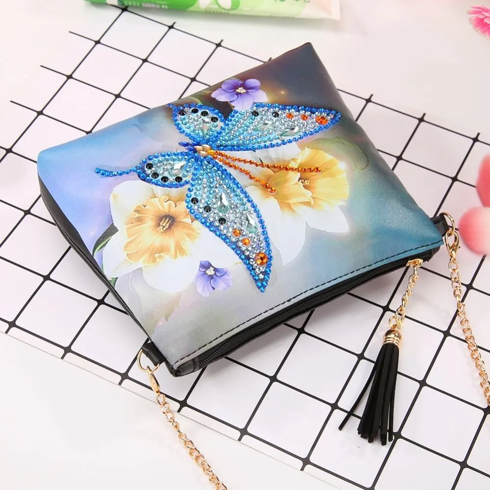 Figured'Art Vlinder Diamond Painting Handtas 18x15cm
