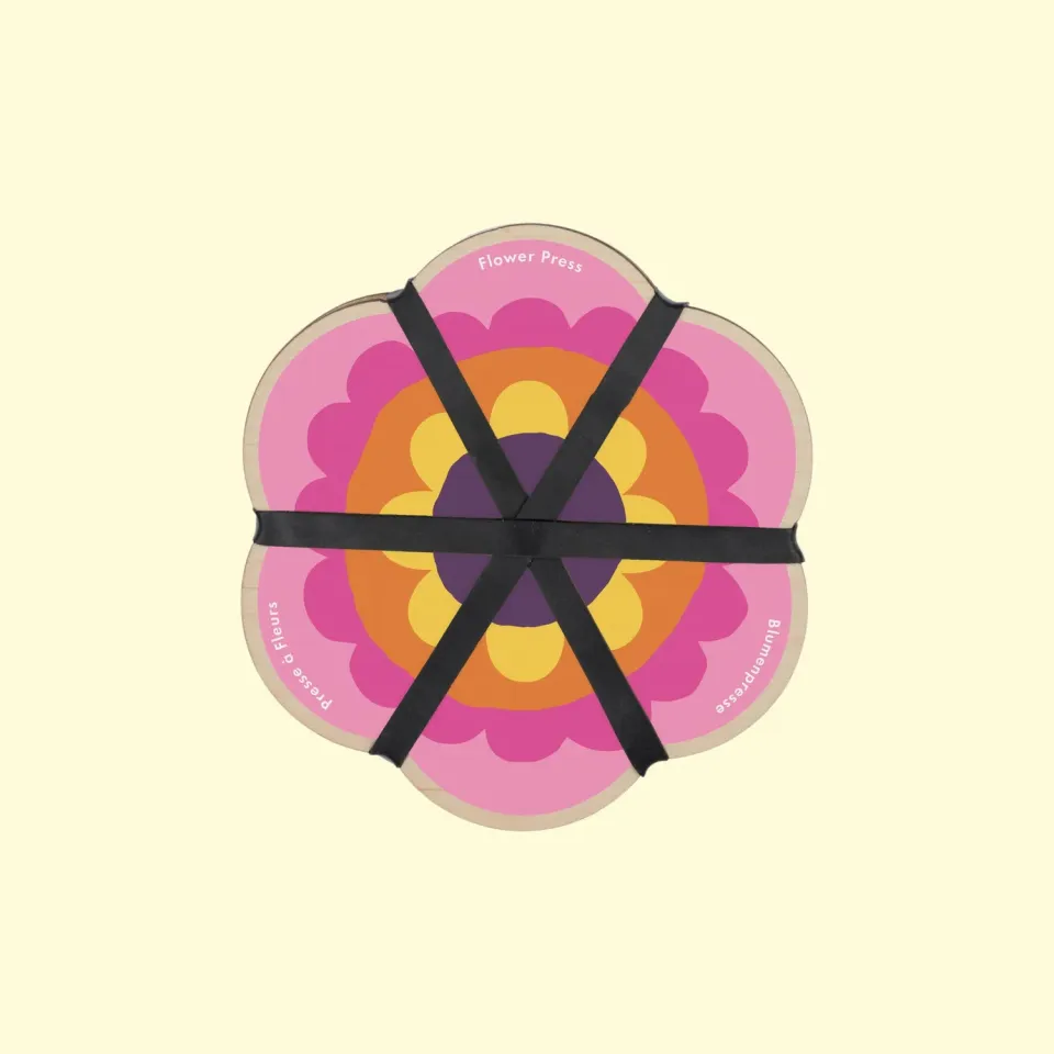 Studio Wald Flower Shaped Press Pinks Yellows bloemenpers rond 15cm