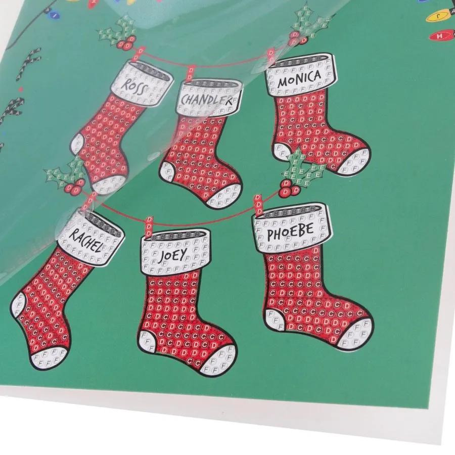 Craft Buddy Crystal Art Holiday Cheer Friends kaart 18x18 cm