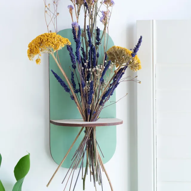Studio Wald Flower Shelf droogbloemplank Green Wash 30 cm
