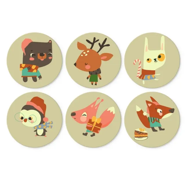 Figured'Art Winter Bos Schilderen op Nummer Schijven 20cm 6 Stuks