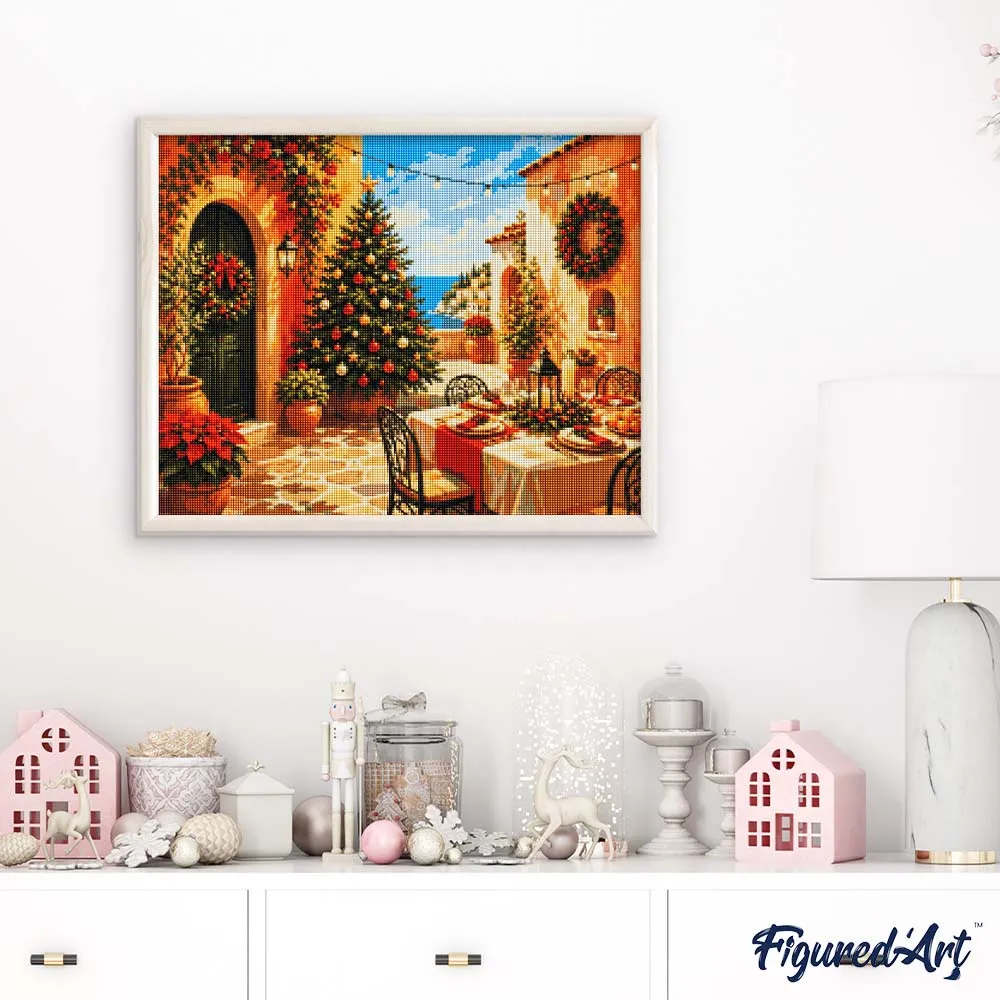 Figured'Art Kerst aan zee diamond painting winter