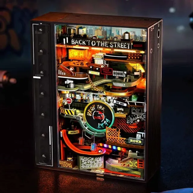 Figured'Art Hip-Hop-straat 3D puzzel knikkerbaan 134 stukjes hout