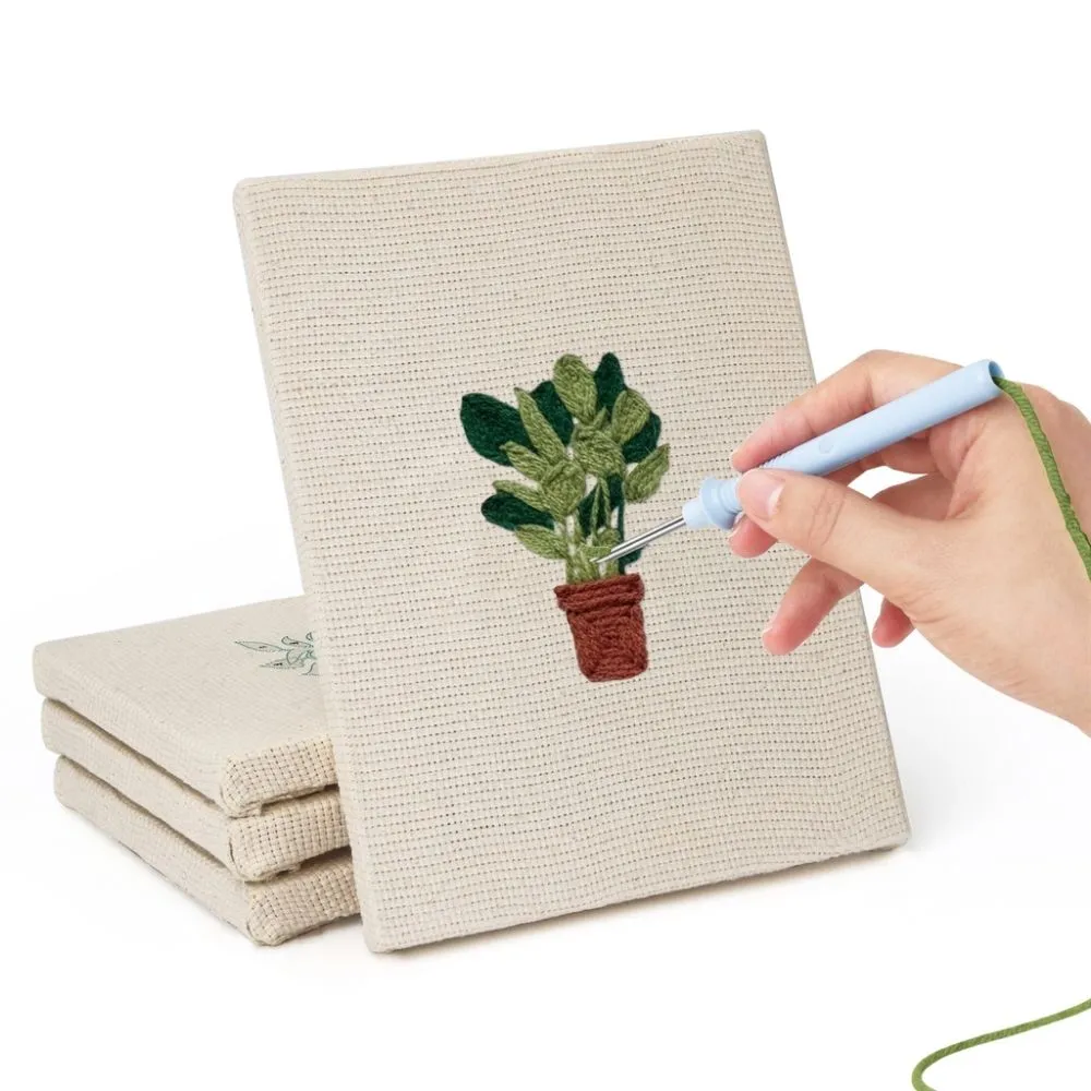 Figured'Art Botanische Schoonheid punch needle set 4 stuks frames