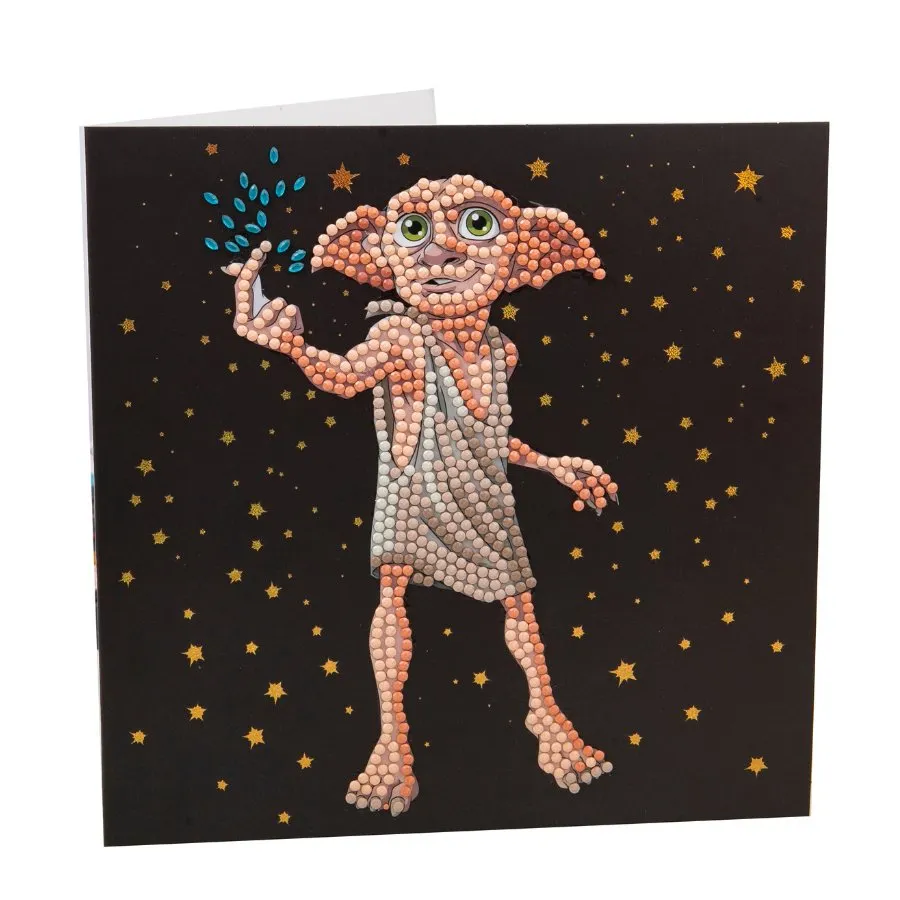 Craft Buddy Crystal Art Harry Potter Dobby wenskaart 18x18cm