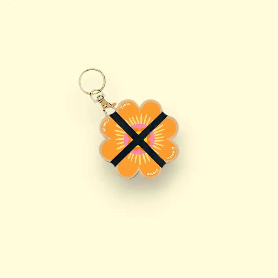 Studio Wald Keyring Flower Press O&P 2 bloemenpers mini print