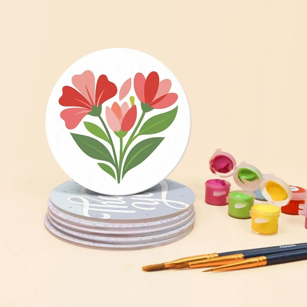 Figured'Art Liefdesboodschappen onderzetters schilderen op nummer 10cm