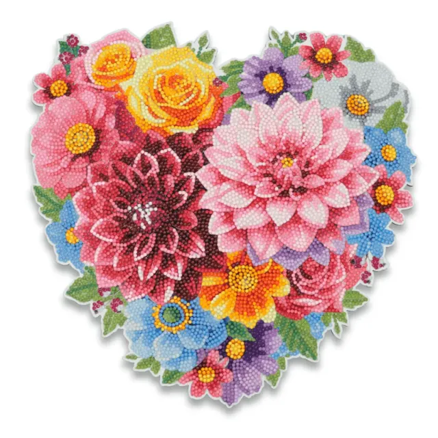 Craft Buddy Crystal Art Floral Heart raamhanger diamond painting 30 cm