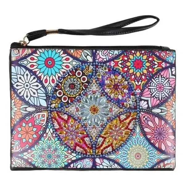 Figured'Art Bloemen diamond painting polstas 20x15cm PU-leer