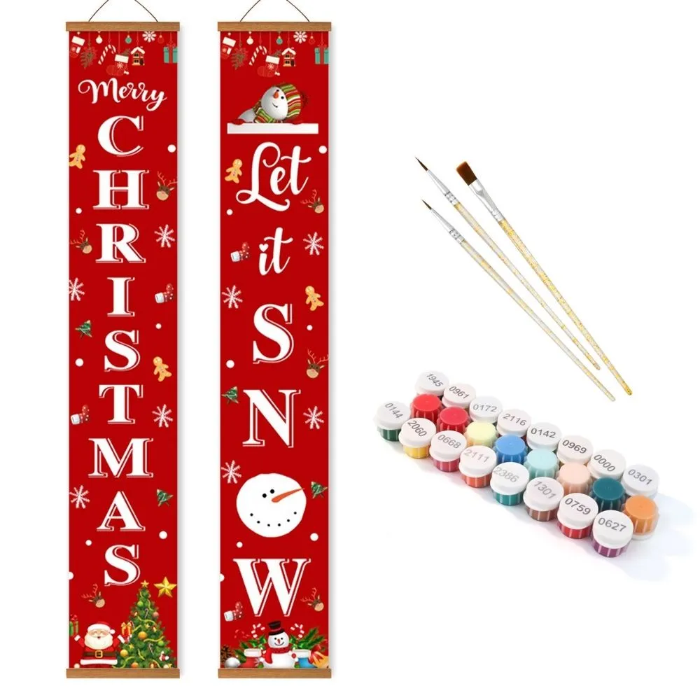 Figured'Art DIY Deur Banners Laat Het Sneeuwen deurbanner 20x120 cm
