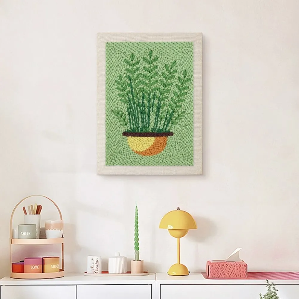 Figured'Art Varens in Pot punch needle pakket 20x30cm met frame
