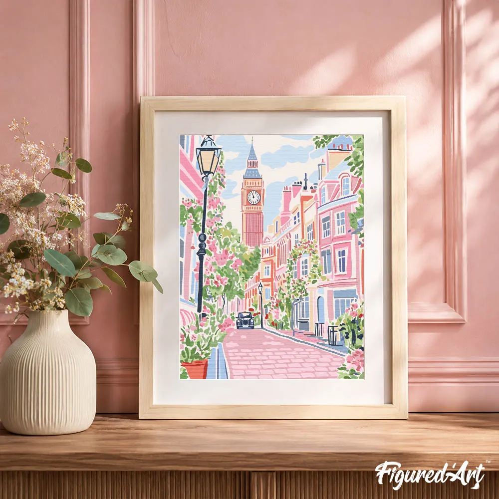 Figured'Art Londen in Pasteltinten schilderen op nummers cadeauset