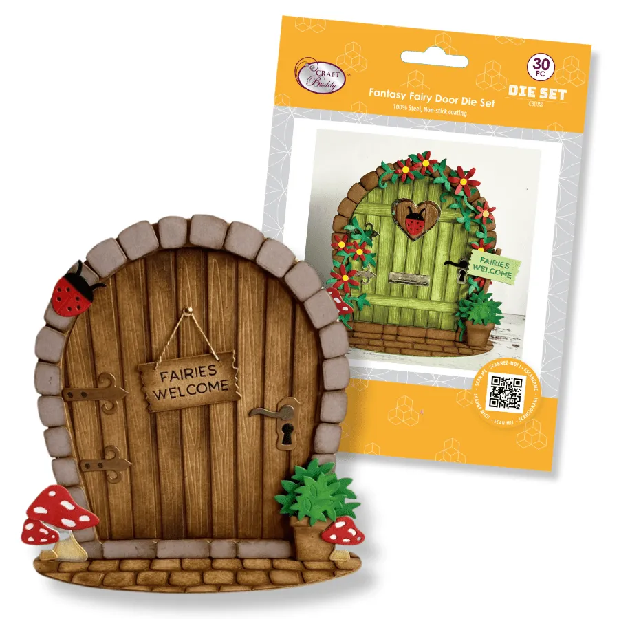 Craft Buddy Fantasy Fairy Door stansset 30-delig metaal