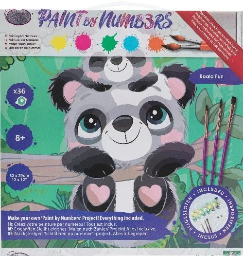 Craft Buddy Koala schilderen op nummer 30x30cm