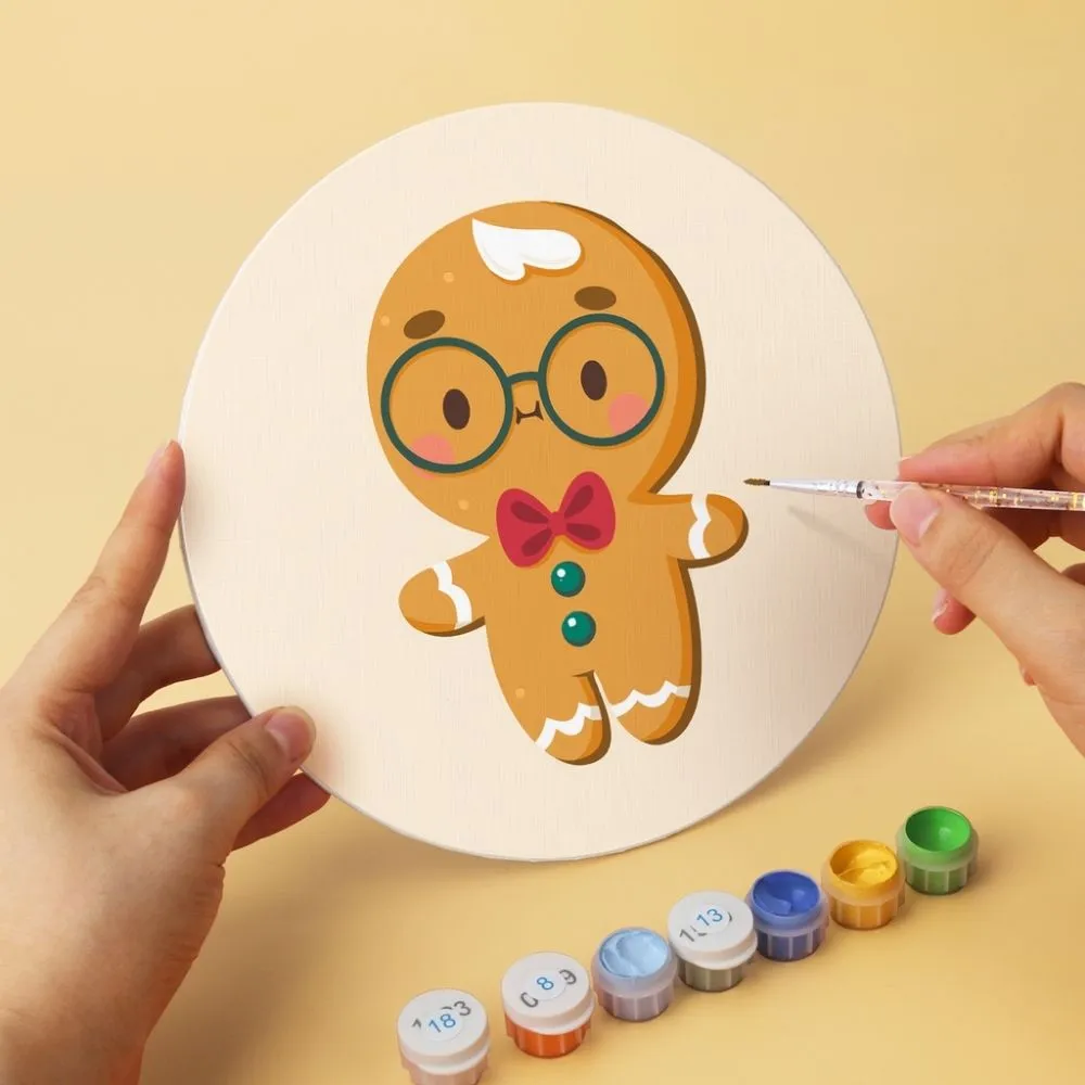 Figured'Art Peperkoekvriendjes 2 mini schilderen op nummer 6 stuks 20 cm