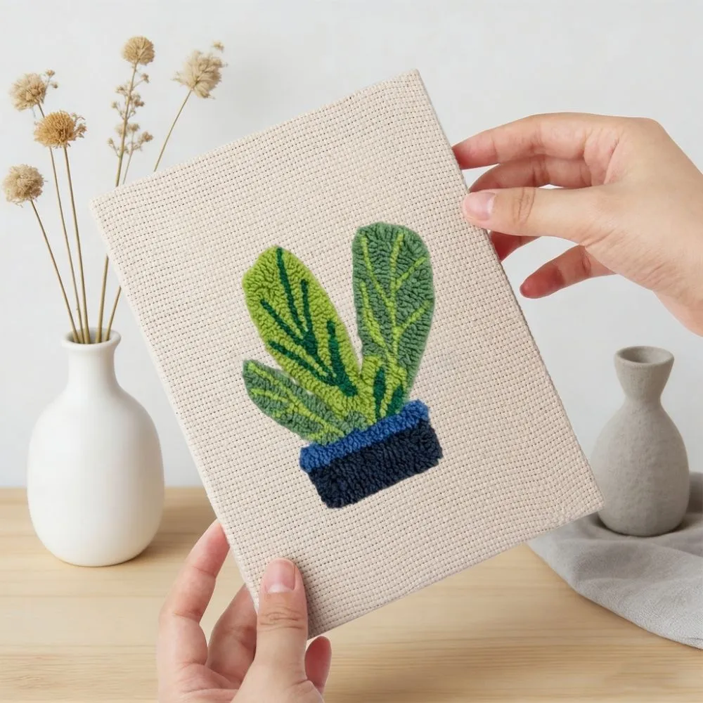 Figured'Art Botanische Sfeer punch needle set 20x30 cm 4 stuks
