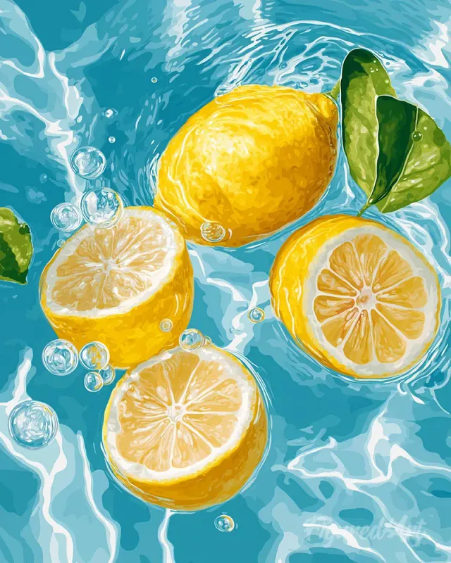 Figured'Art Citrusbries diamond painting full drill zomer fruit