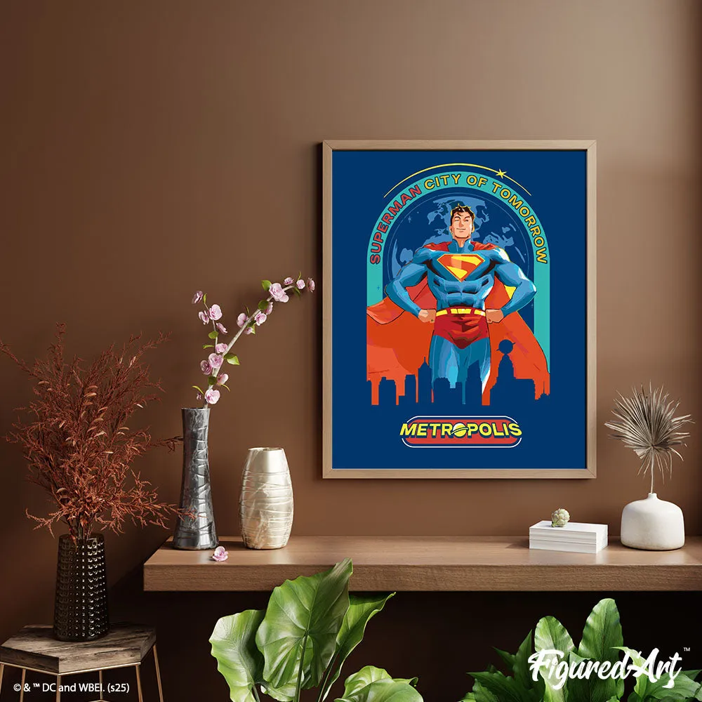 Figured'Art Superman Stad van Morgen schilderen op nummer 40x50 cm