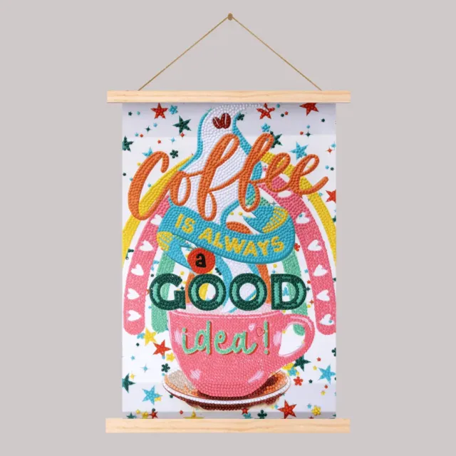 Craft Buddy Crystal Art Coffee scroll diamond painting 20x30 mini