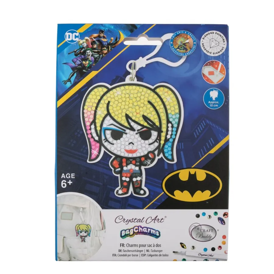 Craft Buddy Crystal Art Harley Quinn tashanger diamond painting 9cm