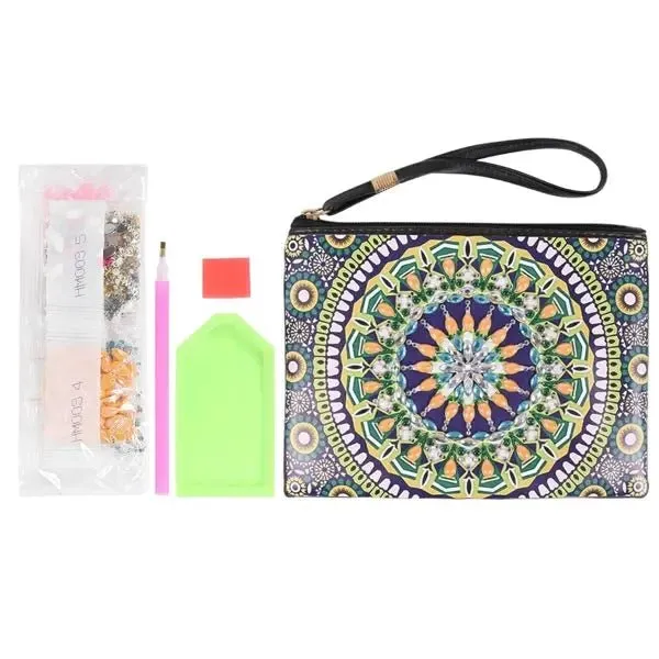 Figured'Art Ster Mandala diamond painting polstas PU-leer 20x15 cm