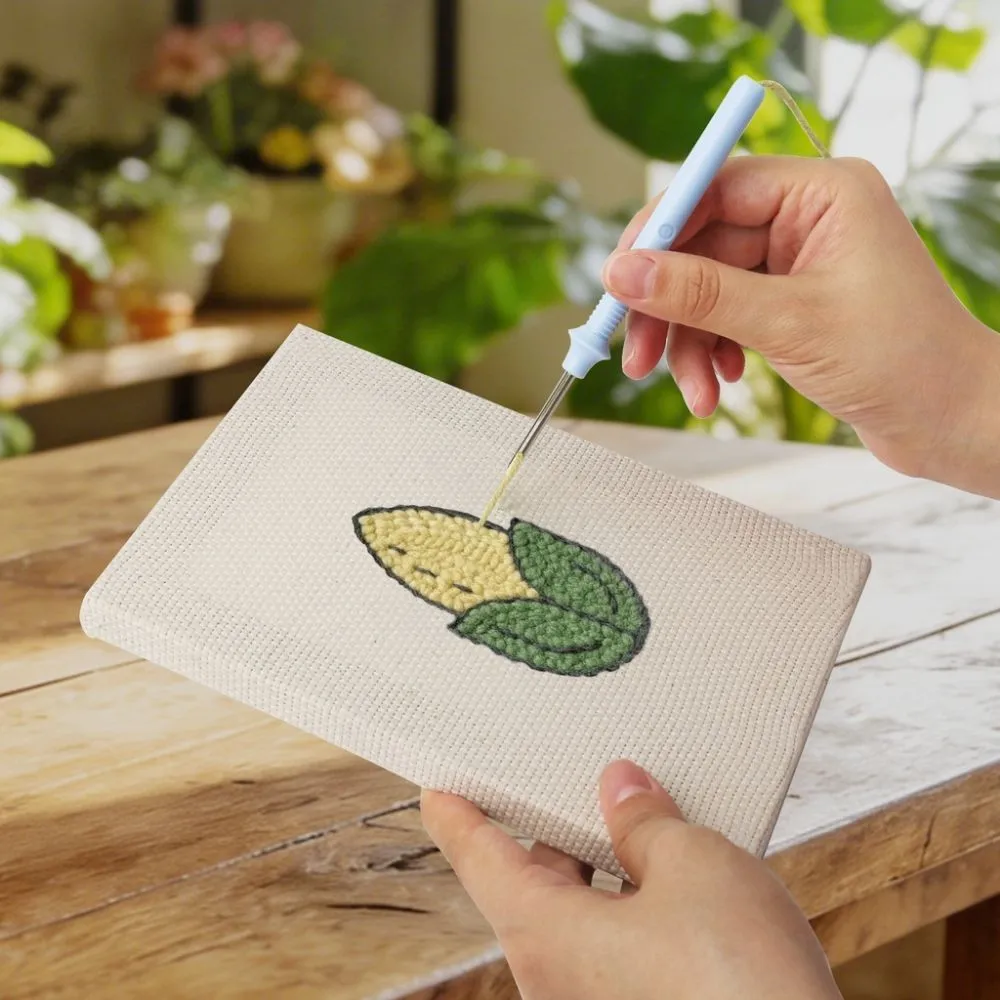 Figured'Art Rijkdom Natuur punch needle set 4 frames botanisch