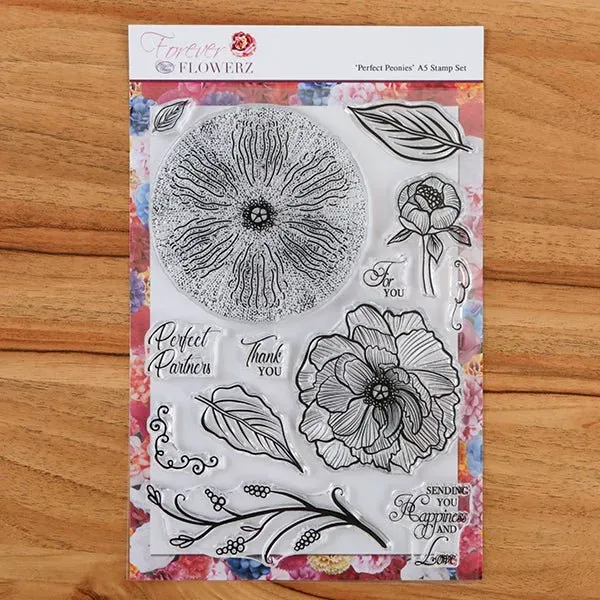 Craft Buddy Forever Flowerz Perfect Peonies stempelset A5 pioen