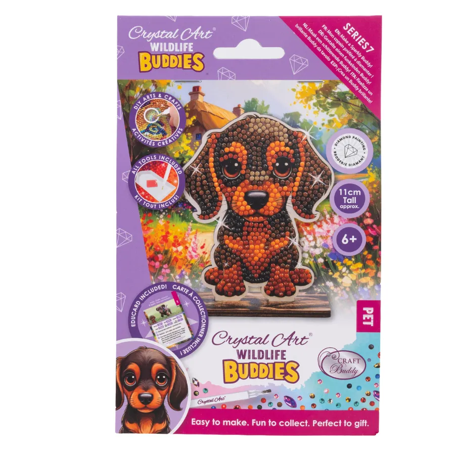 Crystal Art Wildlife Buddies diamond painting figuur Puppy
