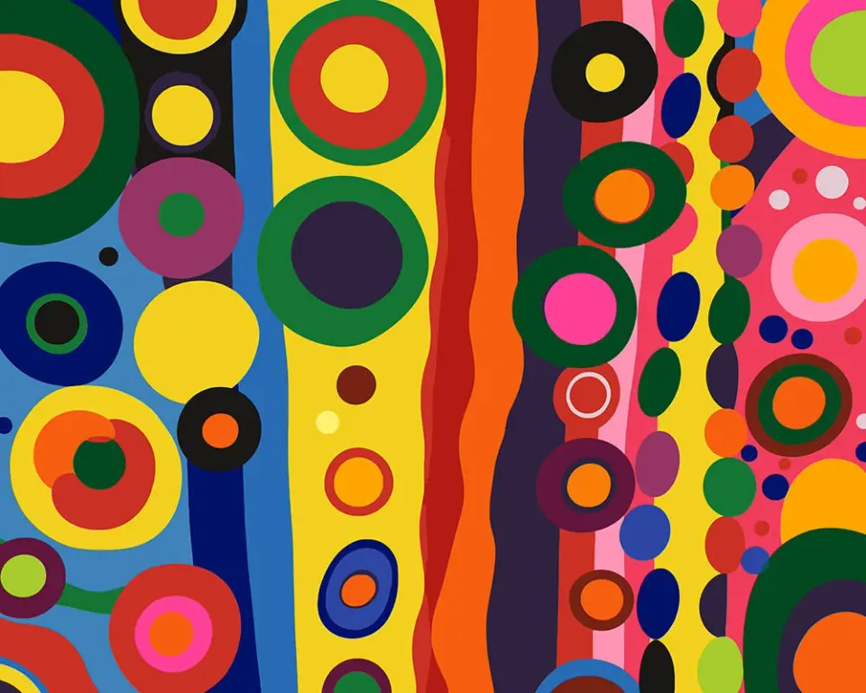Figured'Art Geometrische Abstractie schilderen op nummer 40x50 cm