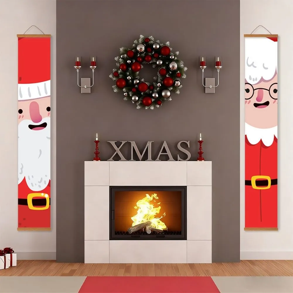 Figured'Art Winterglimlachen deur banner schilderen op nummer 20x120