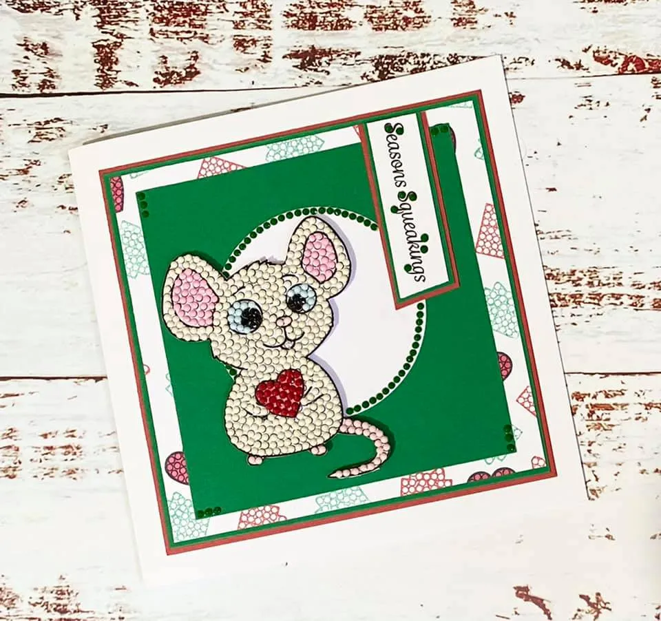 Craft Buddy Crystal Art Squeak the Mouse stempels A6 6 stuks