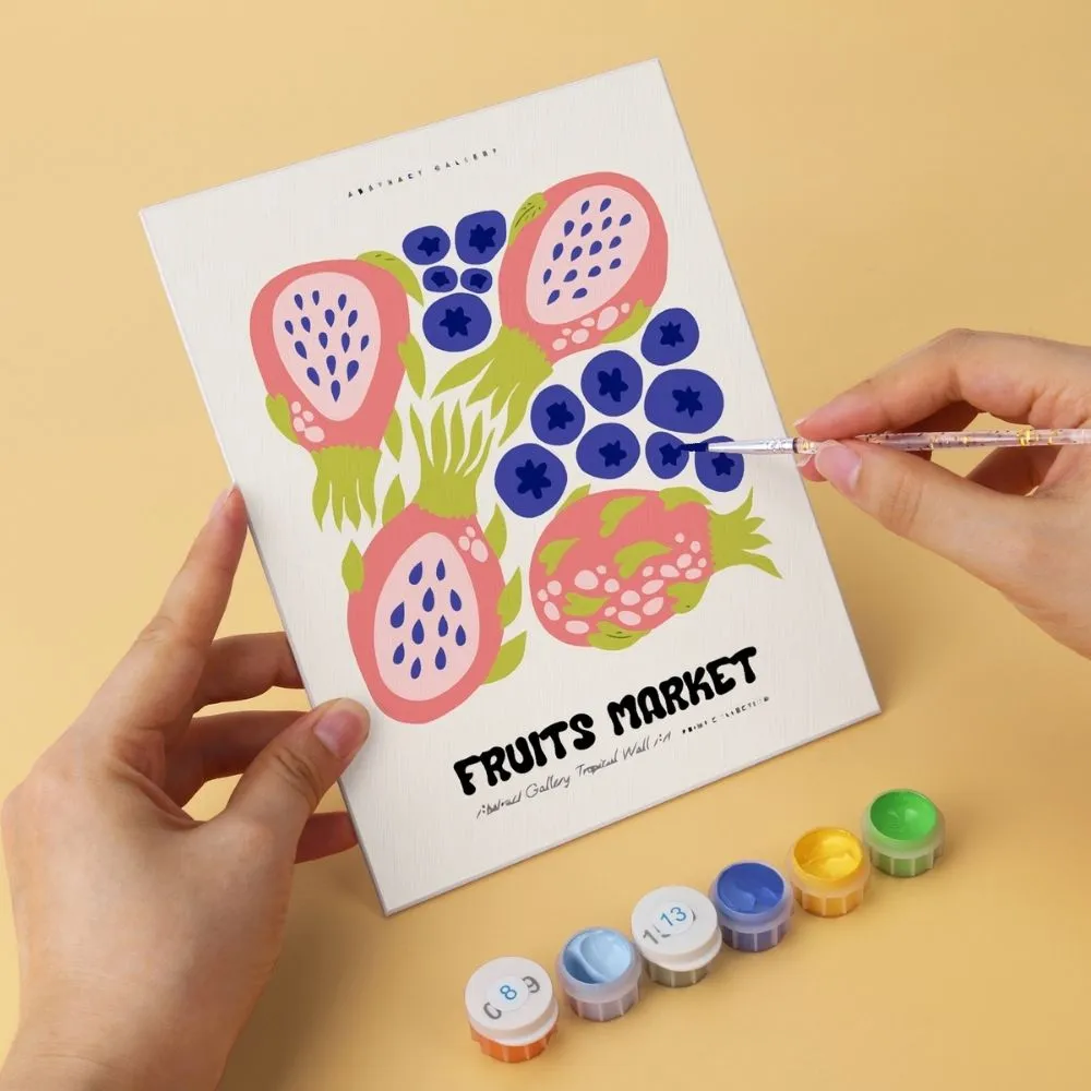 Figured'Art Mini Fruitige prints schilderen op nummer 15x20 6 stuks