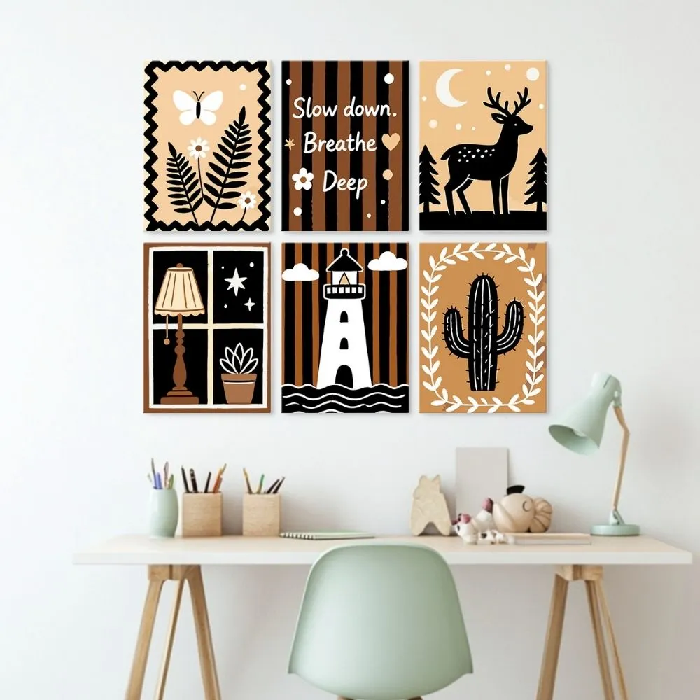 Figured'Art Mini Serie Knusse verhalen schilderen op nummer 15x20cm 6 stuks