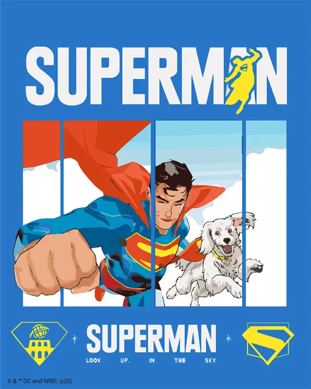 Figured'Art Superman Krypto schilderen op nummer 40x50cm DC