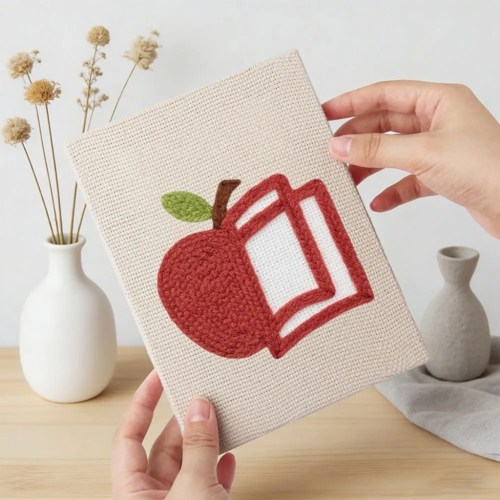 Figured'Art Studietijd punch needle set 4 stuks 15x20 cm