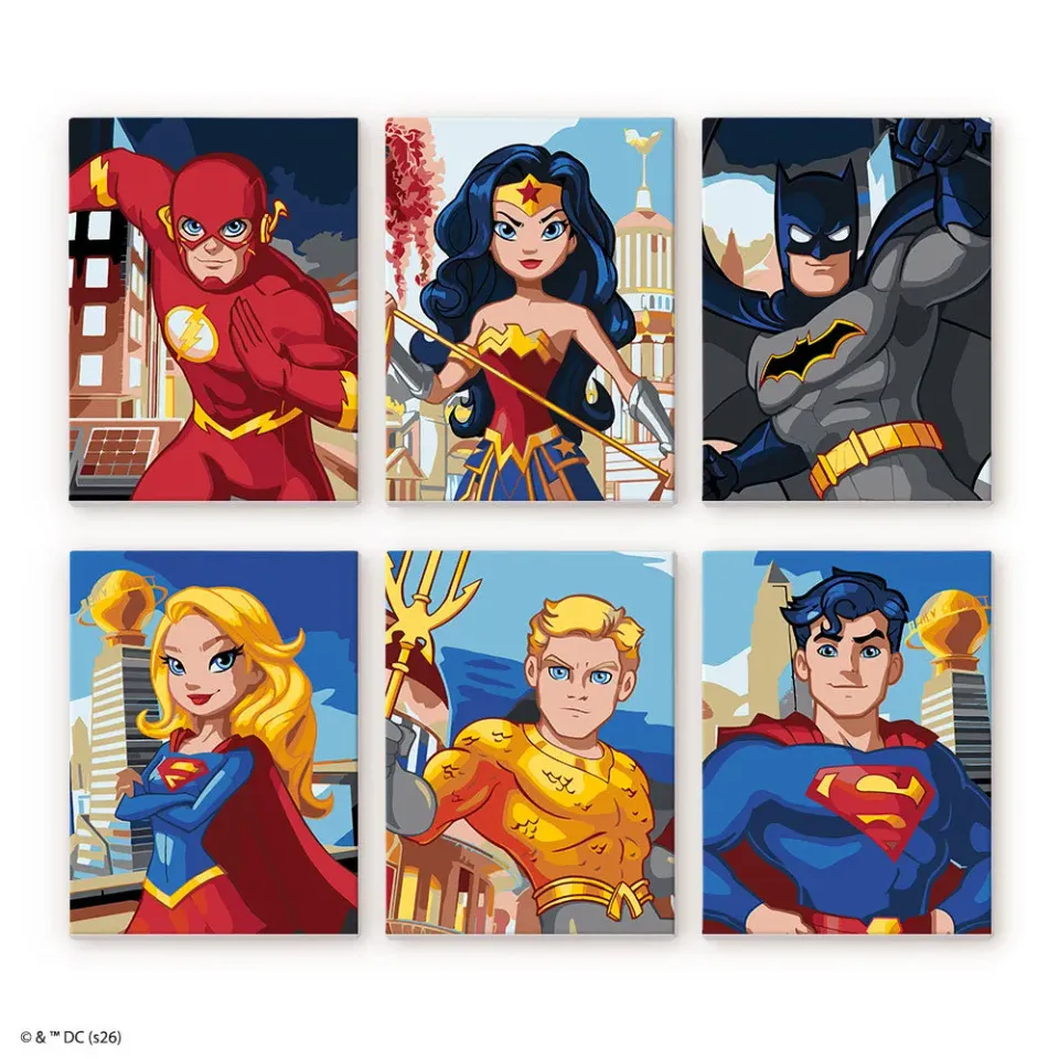 Figured'Art Mini Serie Justice League Helden schilderen op nummer 6x 15x20cm