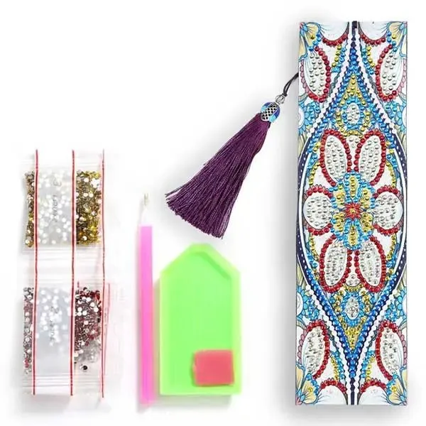 Figured'Art Bloemen diamond painting bladwijzers 21x6cm cadeau