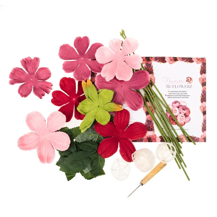Craft Buddy Forever Flowerz Peonies bloemen knutselset 30 stelen