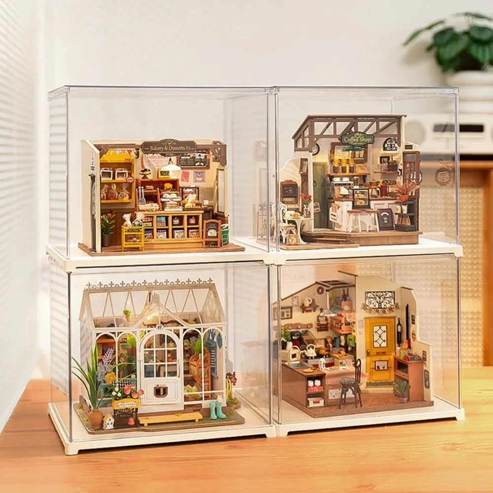 Figured'Art Displaydoos miniatuurhuisje 28,7 cm transparant