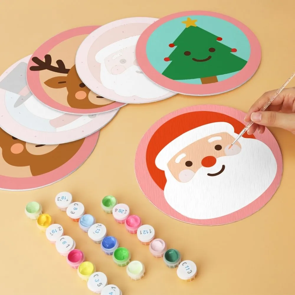 Figured'Art Mini Serie Kerst in blush schilderen op nummer 6x Ø20cm