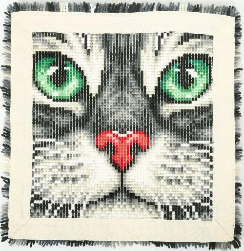 Craft Buddy Cat knoopkleed 53,5x53,5cm grijze kat