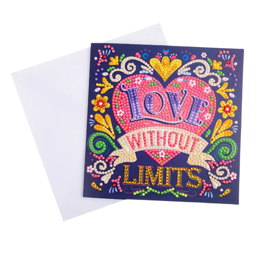 Craft Buddy Love Without Limits Crystal Art kaart 15x15cm liefde