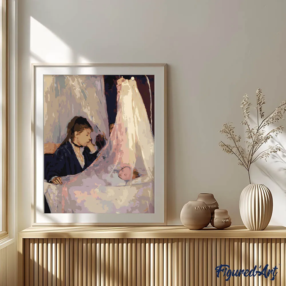 Figured'Art De wieg Morisot schilderen op nummer 40x50 cm zacht